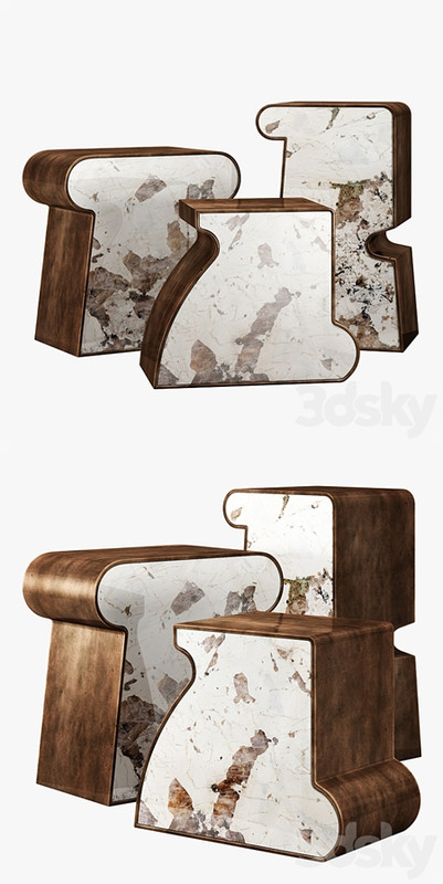 Kelly Wearstler ternion traid tercet side table